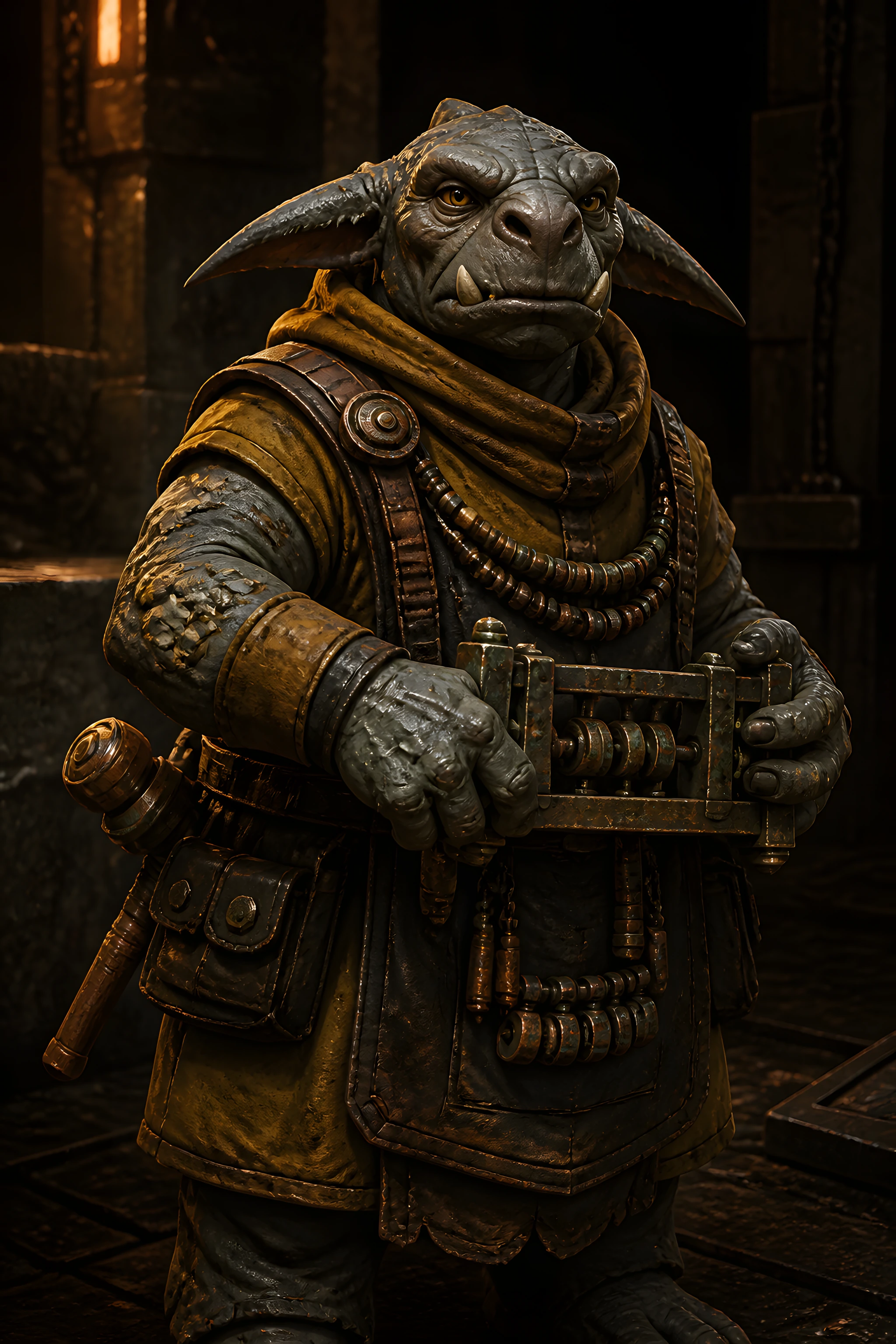 Full artwork of Tallyhand, representing the Gharn.