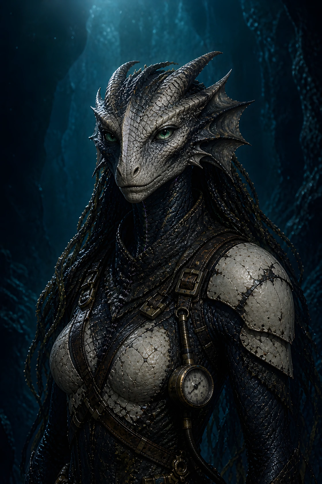 Portrait of Grissel Ambry, woman protagonist for Seethe.