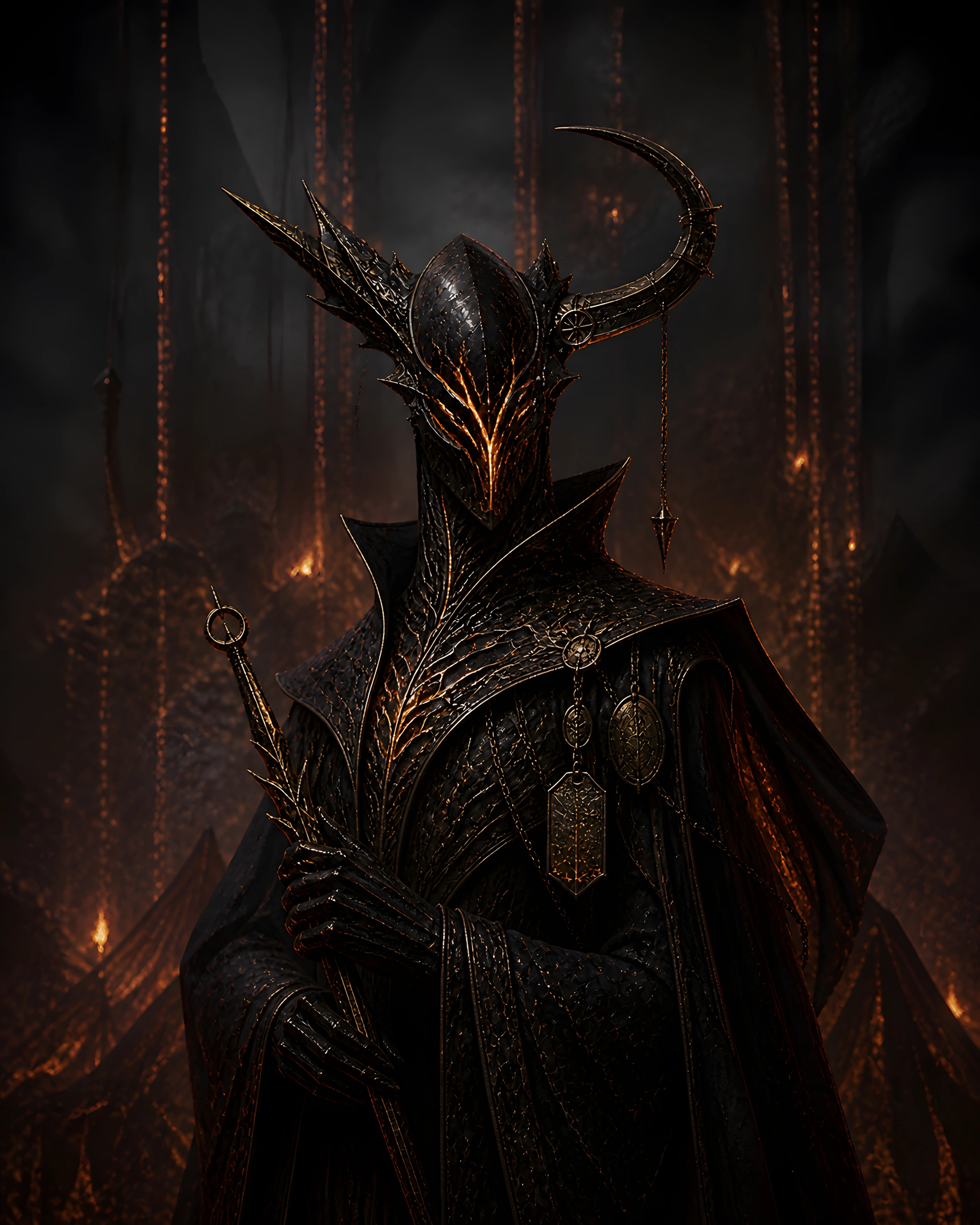 Full portrait of Lane-Factor Sivell Duenn Rhask, the Ninth Reading, woman protagonist for Veirn.